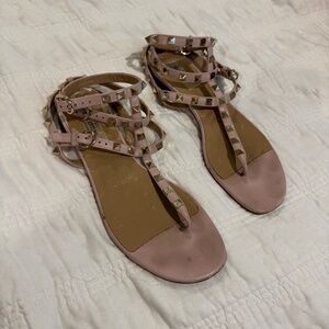 Valentino Women's Rockstud Leather Sandal 38 1/2